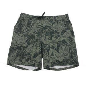 Kirkland Signature | Men's Swim Trunks | Floral Print | Green  | Various Sizes
